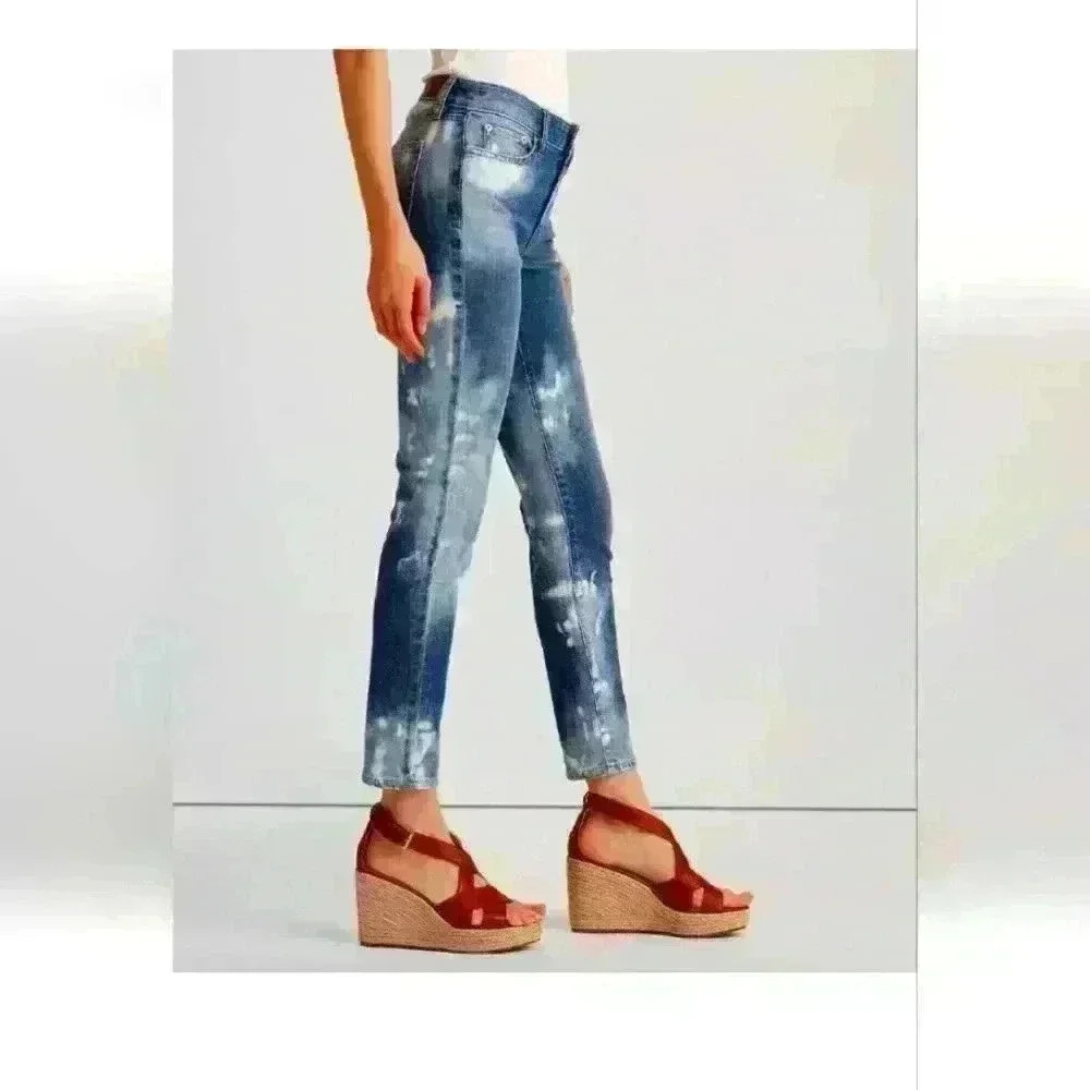 Lauren Ralph Lauren Women's Coastal Wash Premier Stretch Skinny Ankle Jeans 8